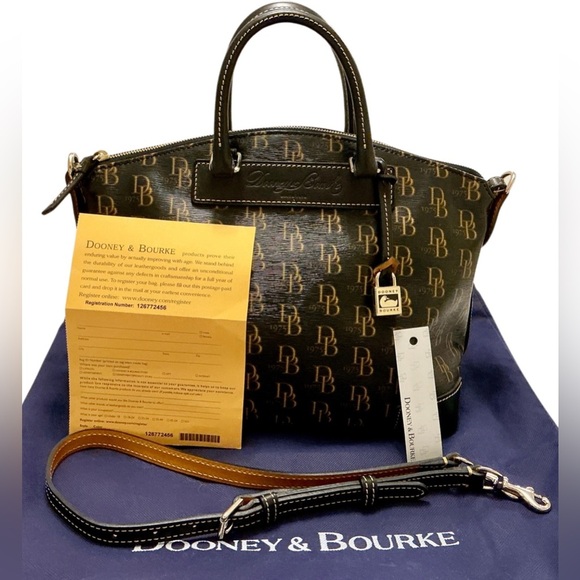 Dooney & Bourke 1975 Signature Vanessa Tote NWT, Original COA, Dust Bag Vintage